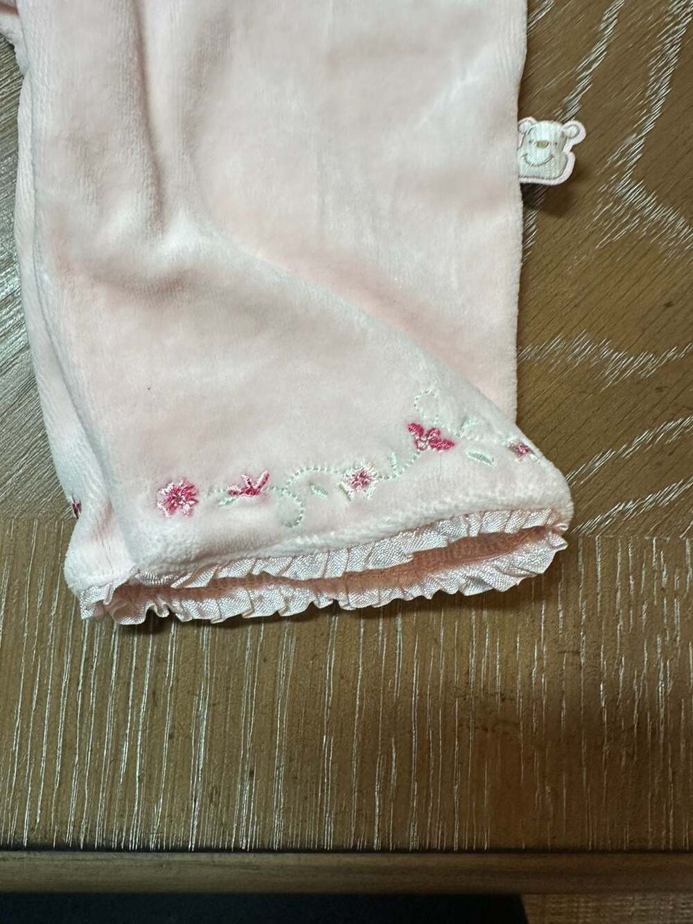 Vintage 90s y2k Disney Collection Winnie The Pooh Romper Size 6M Pink Velour - Picture 7 of 7